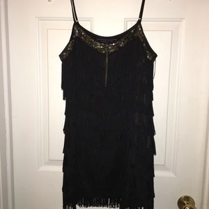 Forever 21 black fringe flapper dress